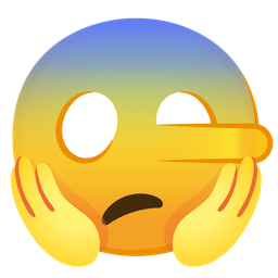 face screaming in fear and lying face