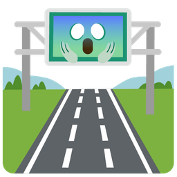 face screaming in fear and motorway