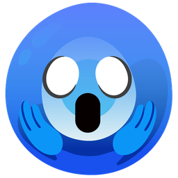 face screaming in fear and nazar amulet