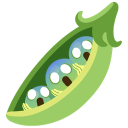 face screaming in fear and pea pod