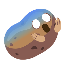 face screaming in fear and potato