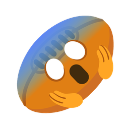 face screaming in fear and rugby football