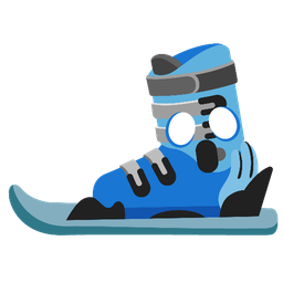 face screaming in fear and skis