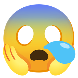 face screaming in fear and sleepy face