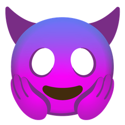 face screaming in fear and smiling face with horns