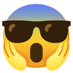 face screaming in fear and smiling face with sunglasses