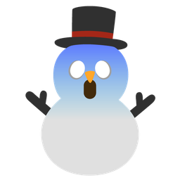 face screaming in fear and snowman without snow