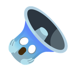 face screaming in fear and speaker low volume