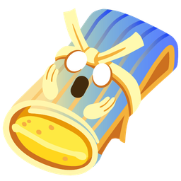 face screaming in fear and tamale