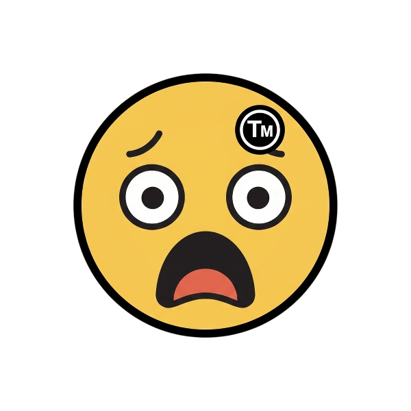 Face screaming in fear and Trade mark