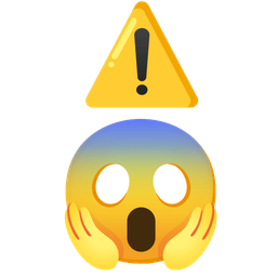 face screaming in fear and warning