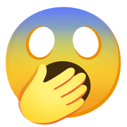 face screaming in fear and yawning face