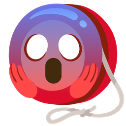 face screaming in fear and yo-yo