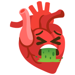 face vomiting and anatomical heart