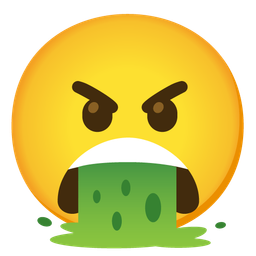 face vomiting and angry face