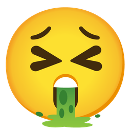 face vomiting and astonished face