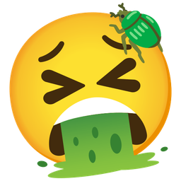 face vomiting and beetle