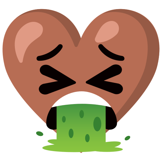 Face vomiting and Brown heart