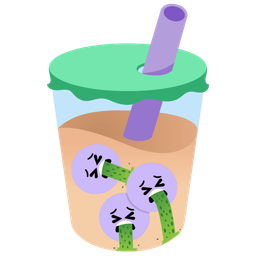 face vomiting and bubble tea