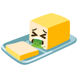 face vomiting and butter