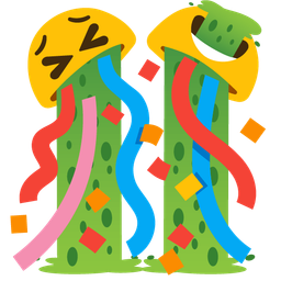 face vomiting and confetti ball