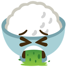 face vomiting and cooked rice