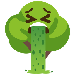 face vomiting and deciduous tree