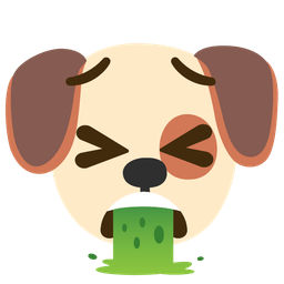 face vomiting and dog face