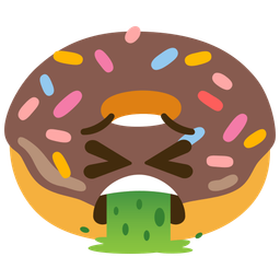 face vomiting and doughnut