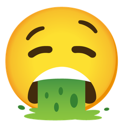 face vomiting and drooling face