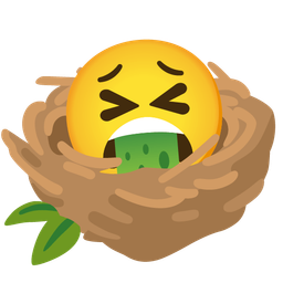 face vomiting and empty nest