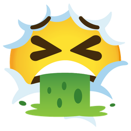 face vomiting and face in clouds