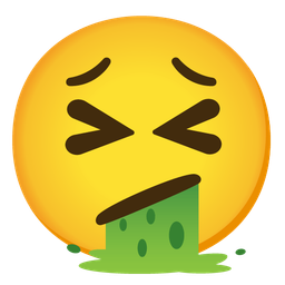 face vomiting and face with diagonal mouth