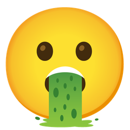 face vomiting and face with open mouth