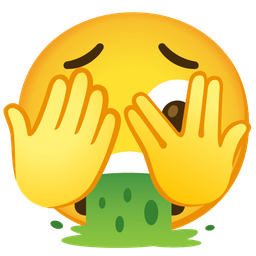face vomiting and face with peeking eye