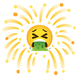 face vomiting and fireworks