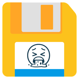 face vomiting and floppy disk