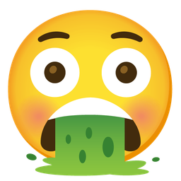 face vomiting and flushed face