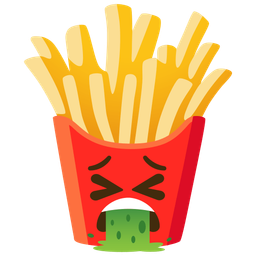 face vomiting and french fries