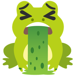 face vomiting and frog