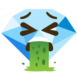 face vomiting and gem stone