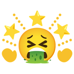 face vomiting and glowing star