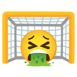 face vomiting and goal net