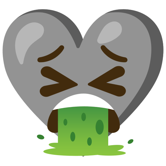 Face vomiting and Grey heart