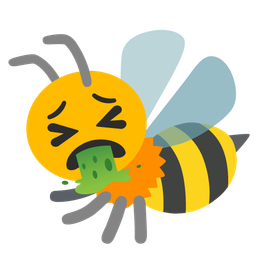 face vomiting and honeybee