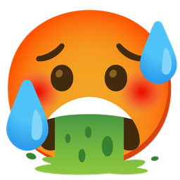 face vomiting and hot face