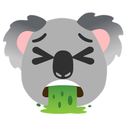 face vomiting and koala