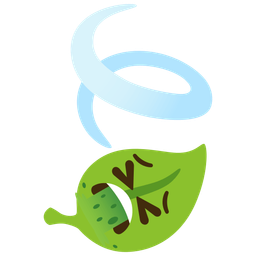 face vomiting and leaf fluttering in wind