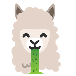 face vomiting and llama