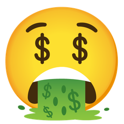 Face vomiting and Money-mouth face